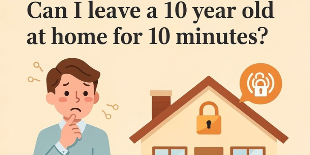 Can I leave a 10 year old at home for 10 minutes?