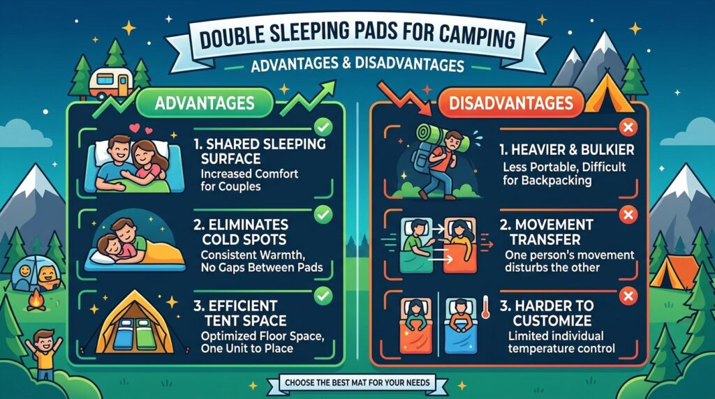 Double sleeping pads for camping advantages and disadvantages