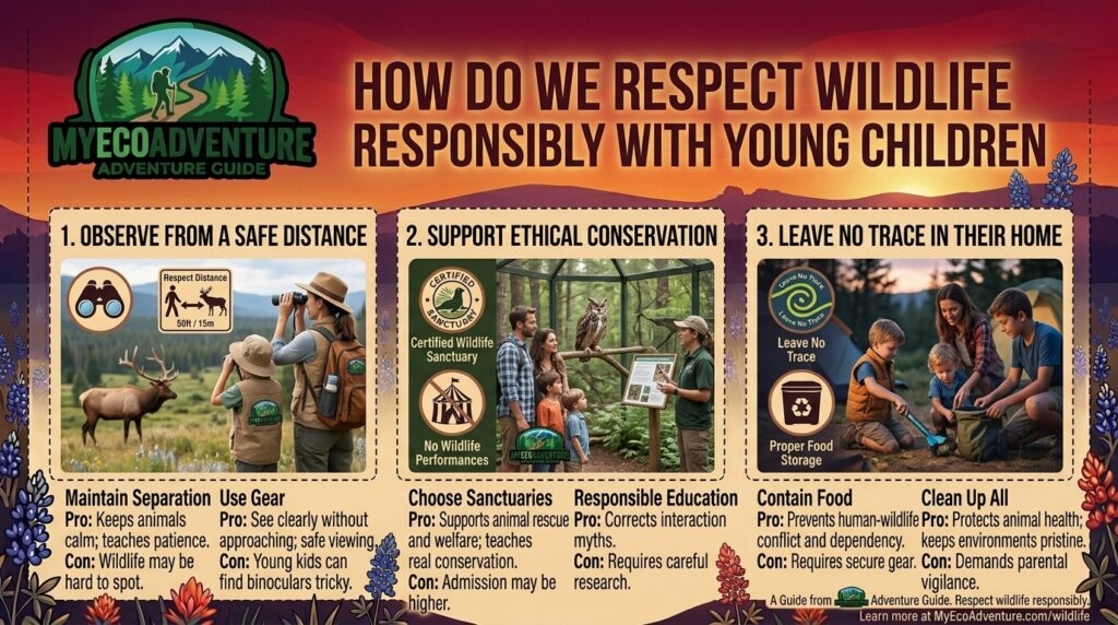 How do we respect wildlife responsibly with young children