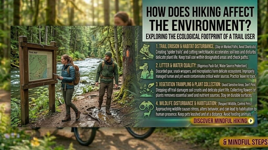 How does hiking affect the environment