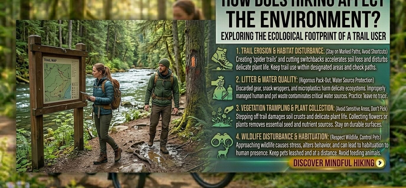 How does hiking affect the environment