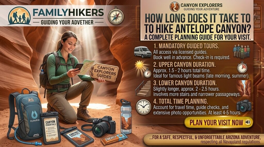 How long does it take to hike antelope canyon