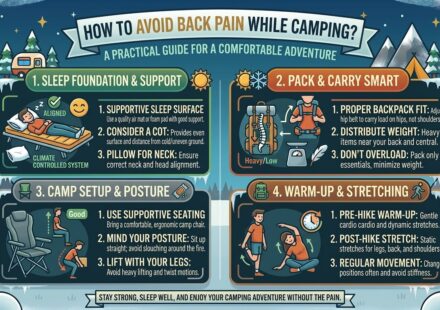 How to avoid back pain while camping