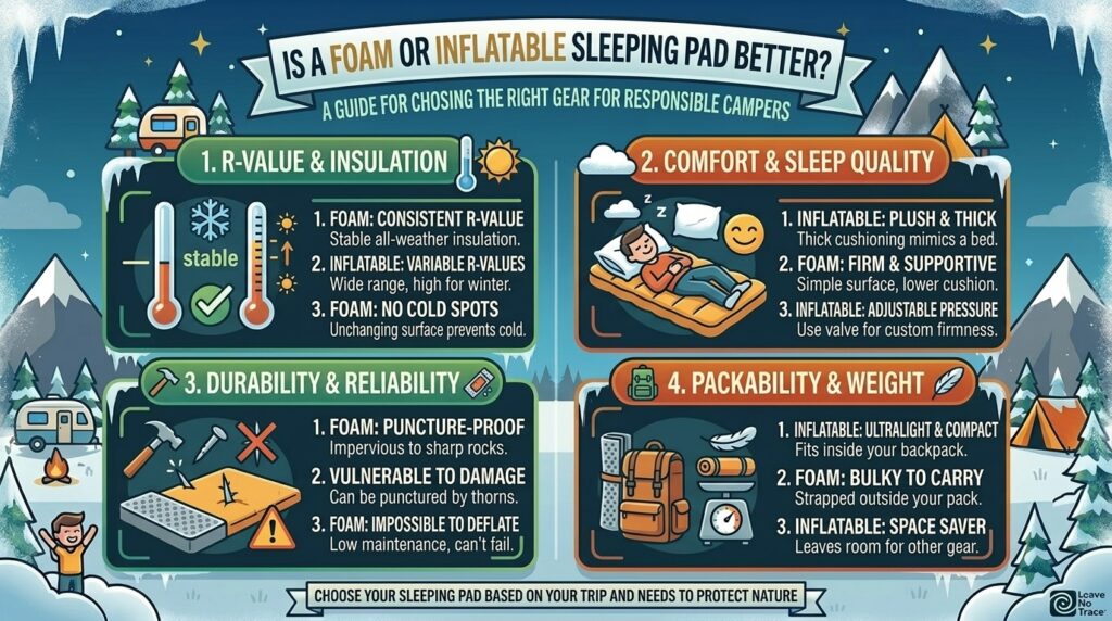 Is a foam or inflatable sleeping pad better