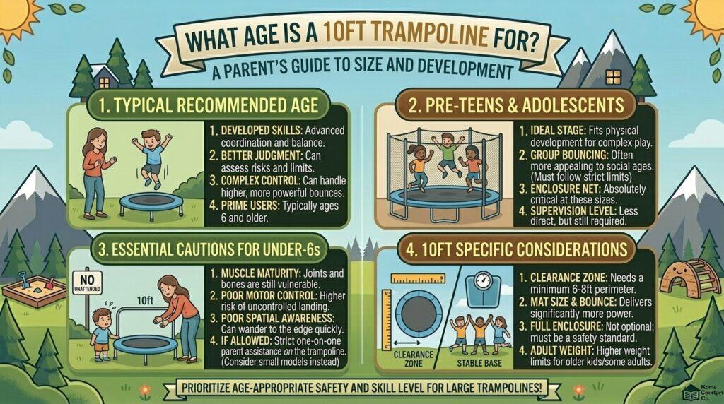 What age is a 10ft trampoline for