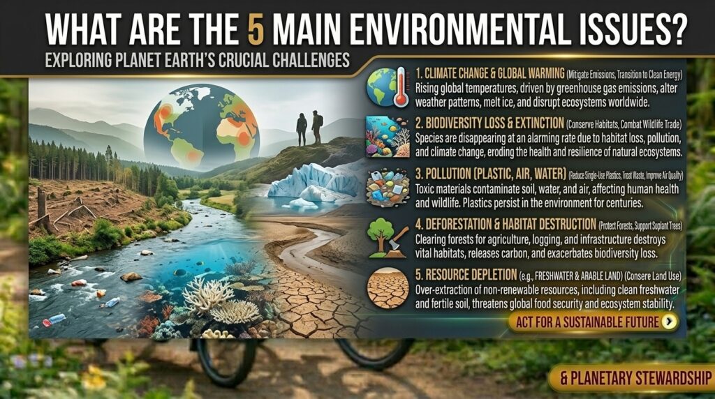 What are the 5 main environmental issues