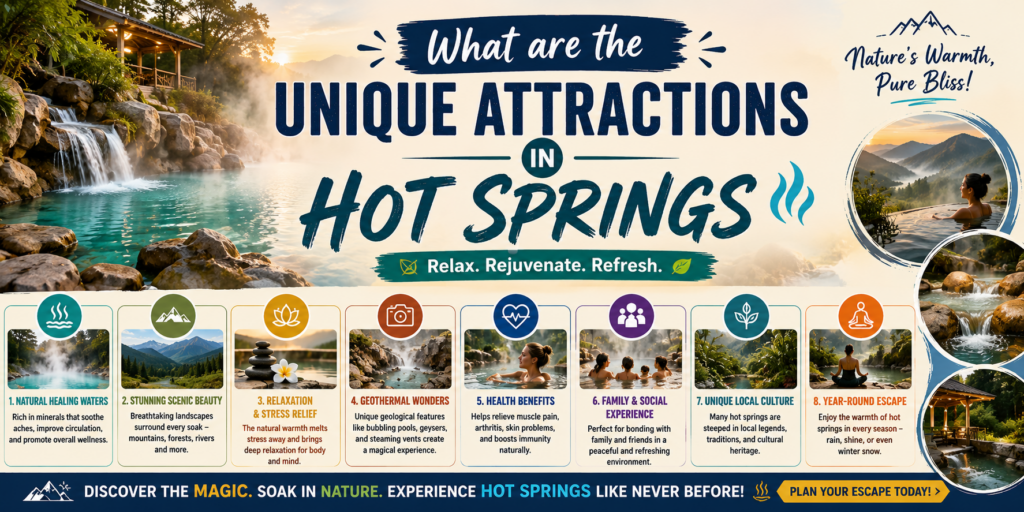 What are the unique attractions in hot springs
