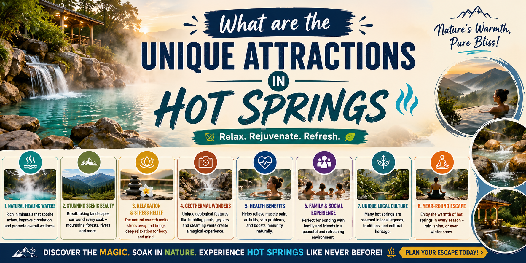 What are the unique attractions in hot springs