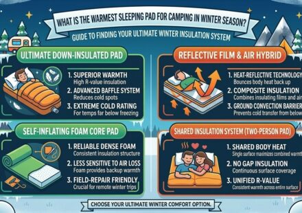 What is the warmest sleeping pad for camping in winter season