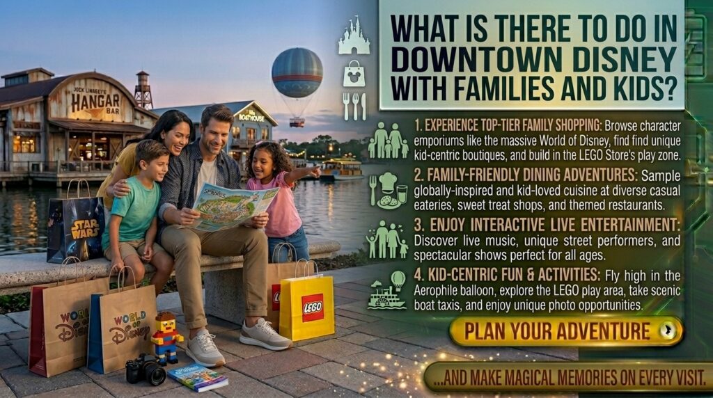 What is there to do in downtown Disney with families and kids