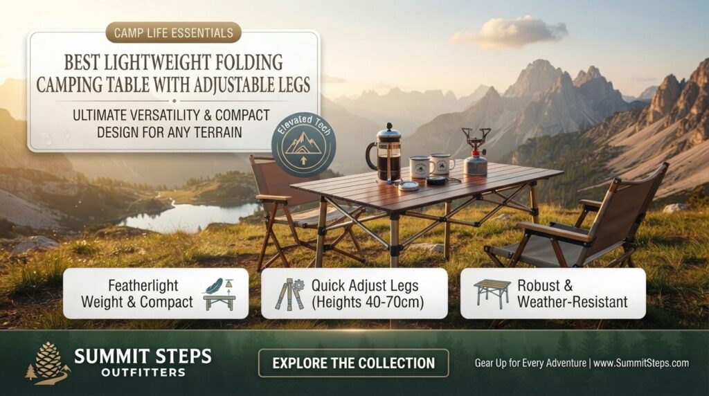 Best Lightweight Folding Camping Table with Adjustable Legs