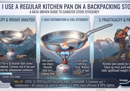 Can I use a regular kitchen pan on a backpacking stove
