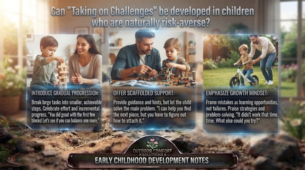 Can Taking on Challenges be developed in children who are naturally risk-averse