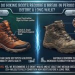 Do hiking boots require a break-in period before a long walk