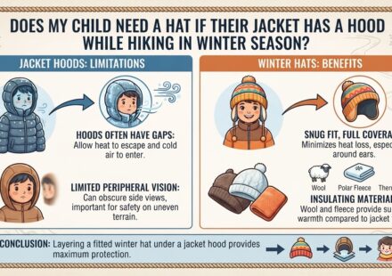 Does My Child Need a Hat if Their Jacket Has a Hood While Hiking in the Winter