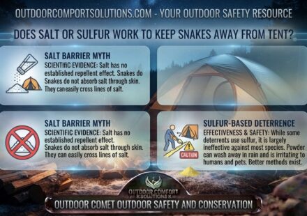 Does salt or sulfur work to keep snakes away from tent