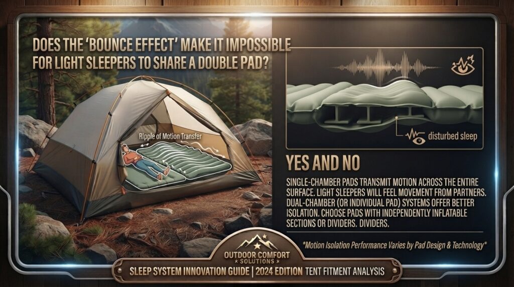 Does the bounce effect make it impossible for light sleepers to share a double pad