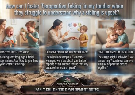 How can I foster Perspective Taking in my toddler when they struggle to understand why a sibling is upset