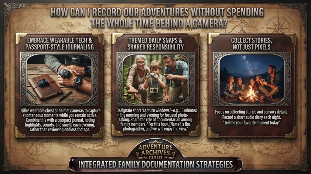 How can I record our adventures without spending the whole time behind a camera