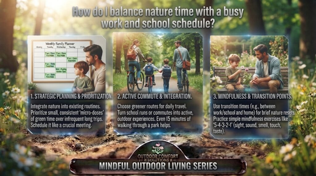 How do I balance nature time with a busy work and school schedule