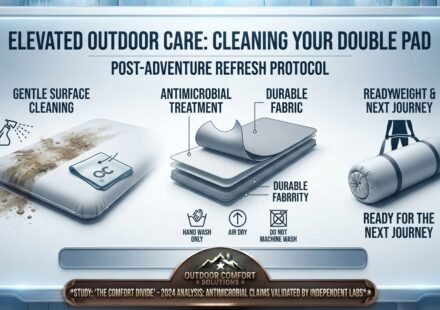 How do I clean a double sleeping pad after a dirty trip