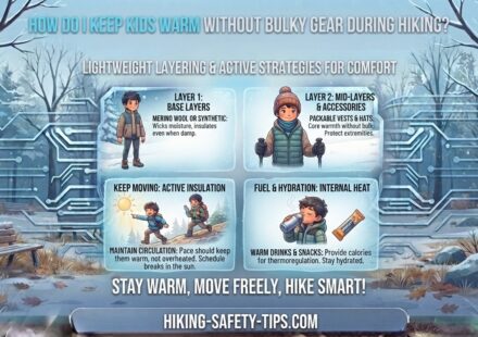 How do I keep kids warm without bulky gear during hiking