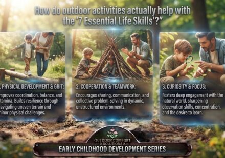 How do outdoor activities actually help with the 7 Essential Life Skills
