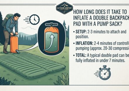 How long does it take to inflate a double backpacking pad with a pump sack