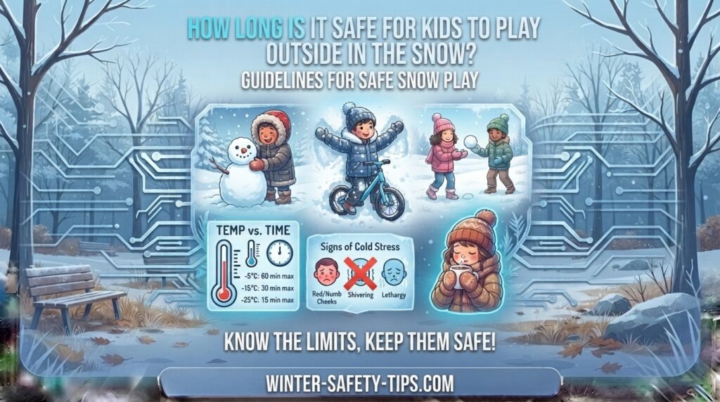 How long is it safe for kids to play outside in the snow