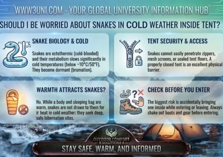 Should I be worried about snakes in cold weather inside tent