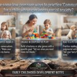 What are some low-pressure ways to practice Communicating for a child who experiences social anxiety