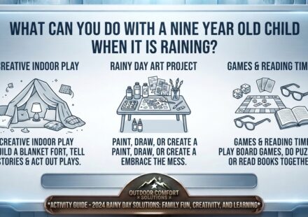 What can you do with a nine year old child when it is raining