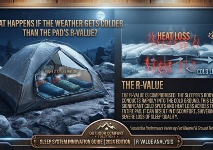 What happens if the weather gets colder than the pad’s R-value