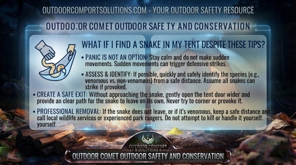 What if I find a snake in my tent despite these tips