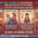 What is the best way to warm up a child who has been out in the snow