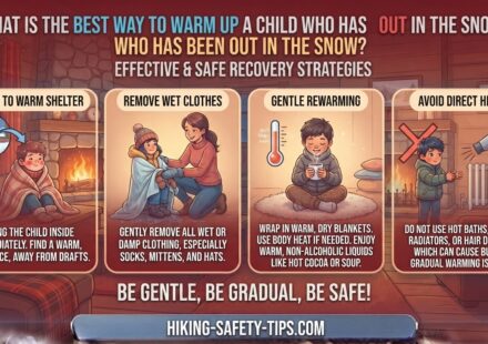 What is the best way to warm up a child who has been out in the snow