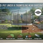 What should I put under a trampoline if it’s placed near garden borders