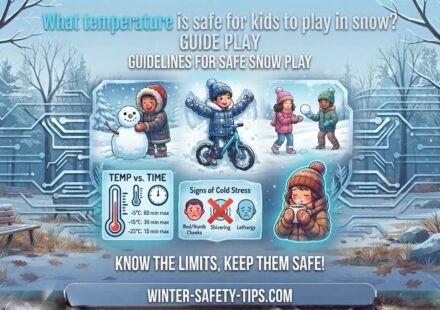 What temperature is safe for kids to play in snow