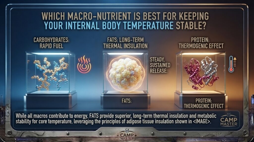 Which macro-nutrient is best for keeping your internal body temperature stable