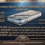 Why does my double pad feel softer in the morning even though it has no leak