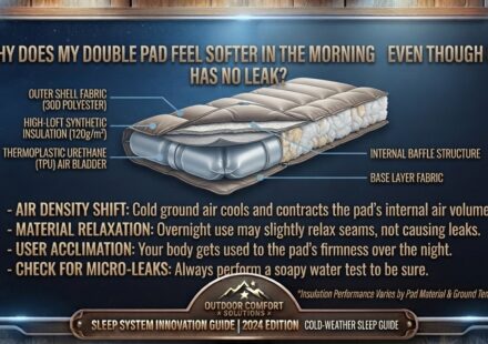 Why does my double pad feel softer in the morning even though it has no leak