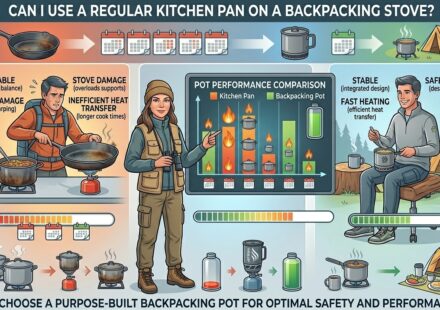 Can I use a regular kitchen pan on a backpacking stove