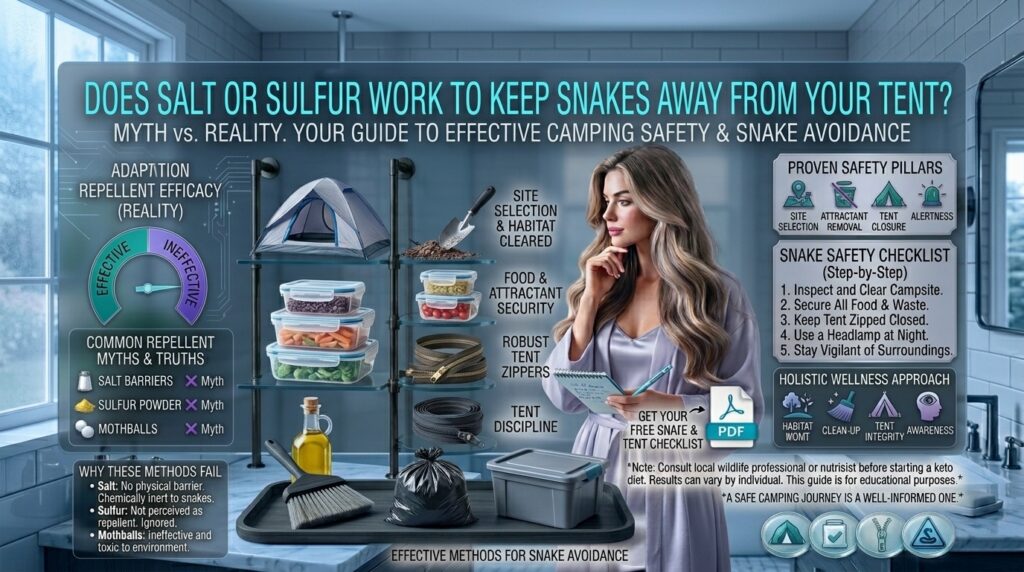 Does salt or sulfur work to keep snakes away from tent