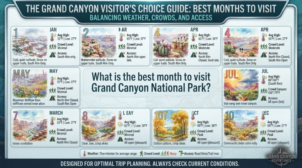 What is the best month to visit Grand Canyon National Park