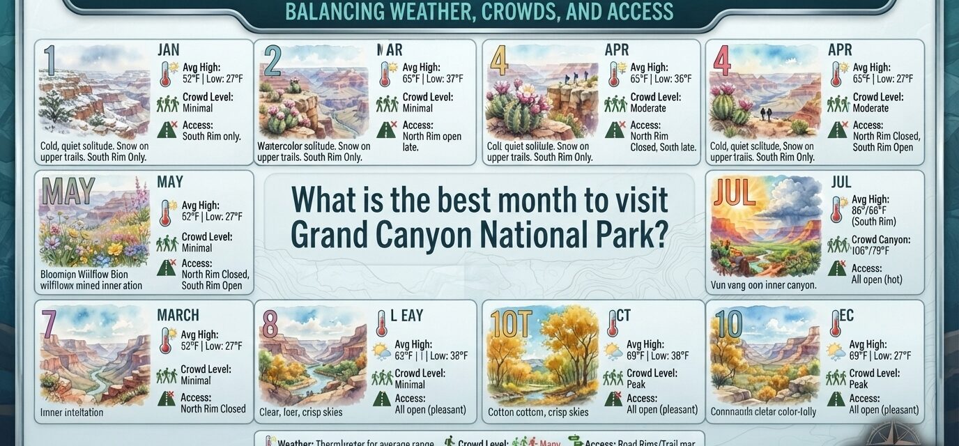 What is the best month to visit Grand Canyon National Park