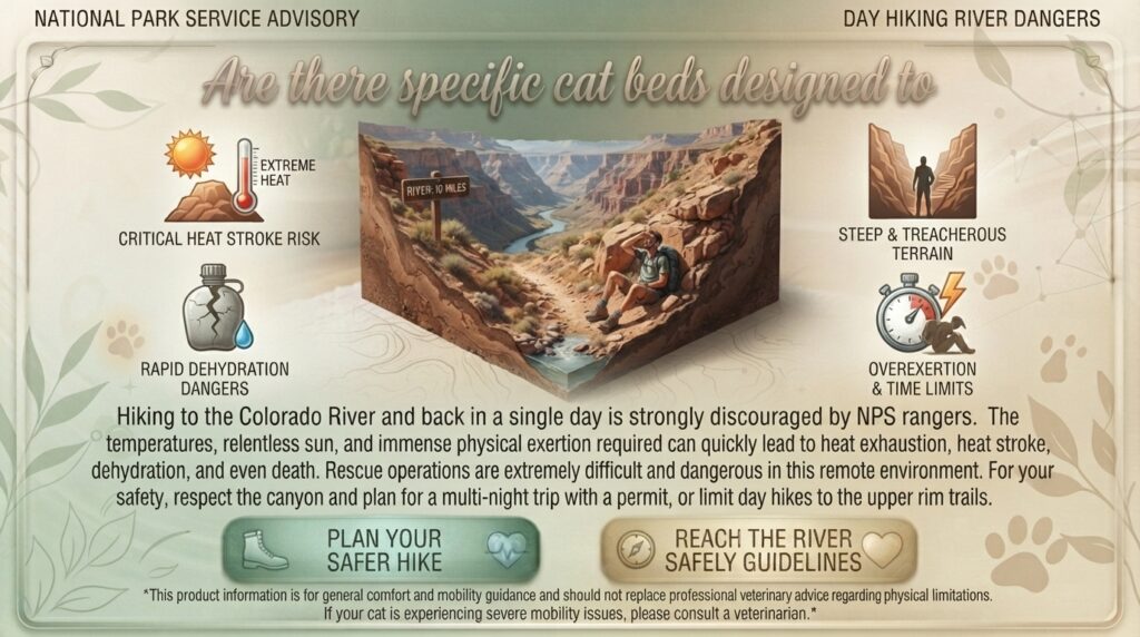 Why does the National Park Service recommend against day hiking to the river